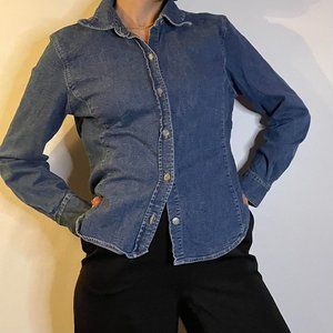 Vintage Gap Blue Jeans button down shirt